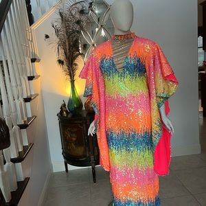 New size 18/30 Drag Queen sequin long sleeve sequin gown.